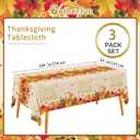Gatherfun Fall Thanksgiving Decorations, Disposable Tablecloth, Plastic Table Cover for Autumn Party Decorations and Thanksgiving Party Decorations, 3 Pack, 54x108