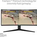 ASUS VG34VQL1B TUF 34 Inch Curved Gaming Monitor - WQHD (3440x1440), 165Hz, 1ms, Extreme Low Motion Blur, FreeSync Premium, Eye Care, Height Adjustable, DisplayHDR 400, DisplayPort, HDMI, USB