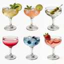 Valeways Shot Glasses - 4oz Cocktail Glasses Set of 6 - True Coupe/Martini Glasses