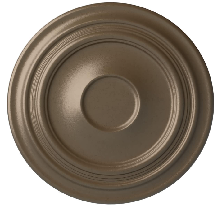 Ekena Millwork CM24TRWSS 24-3/8" x 1-1/2" Traditional Ceiling Medallion, Warm Silver