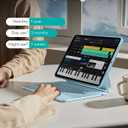 ESR for iPad Air 13 Inch Case Keyboard M4/M3/M2 (2026/2025/2024), Easy-Set Magnetic Stand, Portrait/Raised Modes, with Removable Protective Case, Blue