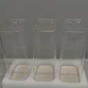 D2scrma 56oz Rectangle Airtight Glass Storage Containers with Bamboo Lids (Set of 3), Square Food Storage Jar, Pantry Organizers for Oats, Cereal, Pasta and Coffee beans