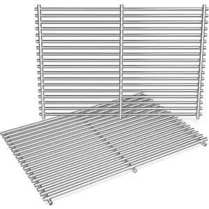 QuliMetal 19.5" Grill Grates for Weber Genesis 300 Series (2007-2016), Genesis E310 E320 E330 S310 S320 S330 EP310 EP320 EP330 Grills, Stainless Steel Part for Weber 7528 7524