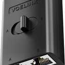 VCELINK 2 Port RJ45 Network Switch, Ethernet Splitter 2-in 1-Out or 1-in 2-Out, Power-Free Passive Ethernet Selector 1000Mbps Cat6/ Cat5e/ Cat5, PoE, Slide Switch, RJ11, RJ12, 1 Pack