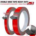 Double Sided Tape Heavy Duty Mounting Tape, Heat Resistant and Waterproof 1 Inch/0.4 Inch x 16.5 FT UltraSticky Strong Acrylic Foam Tape for Car Automotive Decor, Home Office Walls and Outdoor