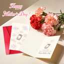 2 x VegSire Funny Double-Sided Mother's Day Card for Mom from Daughter Son, Humorous Relatable Greeting Card with Red Pearlescent Envelope, 8" x 5.3"
