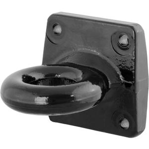 CURT 48550 Black Steel Pintle Hitch Lunette Ring 2-1/2-Inch ID, 35,000 lbs, 4-1/2-Inch Bolt Pattern