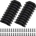 ONLYKXY Shell-Shaped Design Black Antique Metal Kitchen Cabinet Knobs Pulls Handles - 3 7/8 Inch Bin Cup Drawer Hardware (20 Pack/Black)