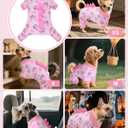 CuteBone Dinosaur Costume Dog Pajamas, Stretchy Spandex Crystal Velvet Sleepwear Coat for Small Dogs, Soft & Warm Pet Outfit Clothes for Cold Weather, Cozy Pullover Design COSP09M, Medium