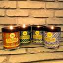 Handmade Glass Ottoman Hammam(Bath) Organic Soap Scent Glass Candle, 14oz 100 Hour Long-Burning, Highly Scented with Eucalyptus, Mint, Lavender. Stress Relief & Aromatherapy. Decorative Gift. (Blue)