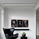 DuoBaorom Gothic Wall Decor King and Queen Wall Art Red and White 12x16 inches