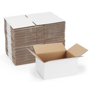 SPEPLA 40 Pack Small Shipping Boxes 8x6x4 Inches, White Corrugated Cardboard Mailing Box for Shipping, Packing, Business