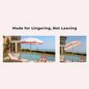 6FT Patio Beach Umbrella for Outdoor, UPF 50+ Sun Shade for Patio, Backyard, Garden, Pool and Beach, Tilt Adjustable, Portable, Harbour Ros Pink