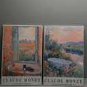 Claude Monet Painting, Black Cat Bathroom Wall Art, 
Floral Countryside Landscape Bathroom Wall Art