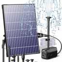 Biling 12W Solar Fountain Pump, Solar Pond Pump equipped filtration and anti-dry Protection