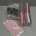 100 Pack 3.5oz Valentine's Day Cake Pans with Dome Lids and Spoons Aluminum Foil Mini Round Baking Cups with Lids Disposable Ramekins Cake Pans Dessert Cups for Wedding Birthday Party