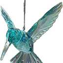 Kurt Adler T2031 3 Assorted Acrylic Iridescent Purple, Blue and Clear Hummingbird Christmas Ornaments