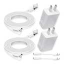 2 Pack Power Adapter Plug Charger for Ring Stick Up Cam Plug-in Camera & Ring Pan Tilt Stick Up, Spotlight Cam Pro/Plus Camera Charging Cord Cable 13.2ft White