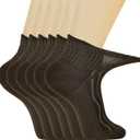 +MD Diabetic Socks for Men Women 6 Pairs,Non-Binding Top Extra Wide Ankle/Crew Socks, for Edema Circulator 9-11 10-13 13-15