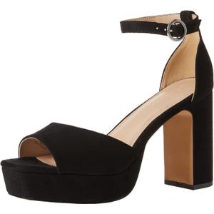 The Drop Women's Hamalie Platform Sandal (9, Black)