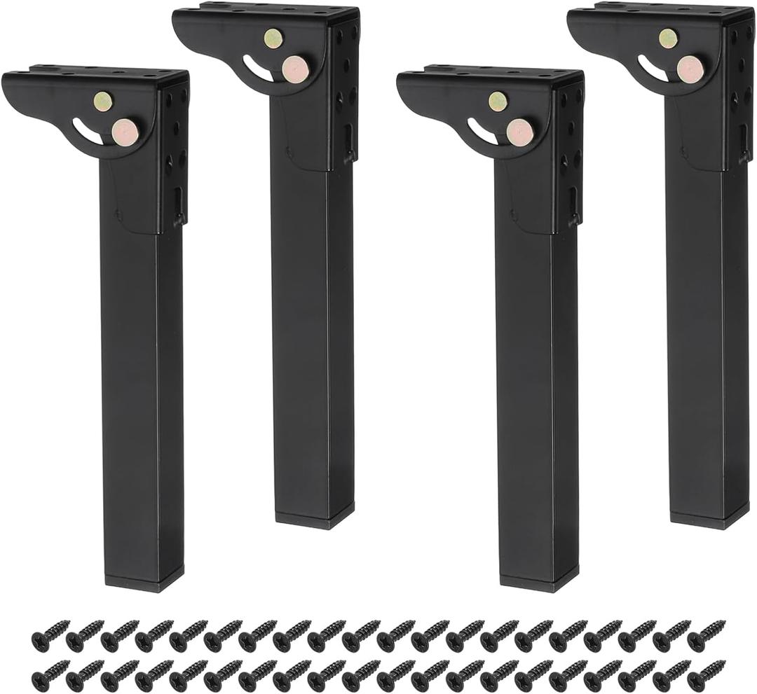 uxcell 4 Pcs Metal Folding Table Legs, Height 7.87 Inch / 200 mm Foldable Coffee Table Leg for Cupboard Cabinet Furniture Feet Home Decor