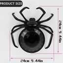 Halloween Style Spider Candy Tray 9.44 Inch Plastic Dessert Plate Multi-Function Fruit Serving Bowl for Home Party Dining (24x23cm)