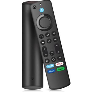 Replacement Voice Remote Control for Fire Series, TV Cube/Stick, Compatible with 4K Max/4K (1st/2nd Gen), (2nd/3rd Gen)/Lite/HD, Fit for Insignia/Pioneer Hisense and TCL Smart TV