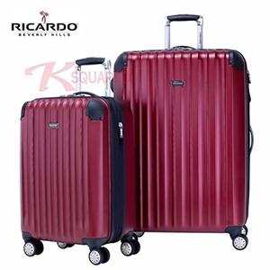 Ricardo Beverly Hills Maroon Hard Shell Carry On Suitcase 4 wheels