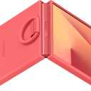Samsung Galaxy Z Flip7 Official Ring Phone Case Silicone, Easy to Carry, Soft, Sleek, US Version, Coral Red