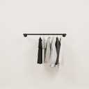 Pamo Industrial pipe clothing rack metal black - Wall mounted clothes racks for hanging clothes - Industrial clothing rack wall mounted - FINN I