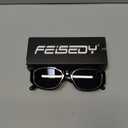 FEISEDY Retro Trendy Rectangle Sunglasses Women Men Vintage 90s Small Narrow Square Sunglasses B2322 (001 Black Frame/Gray Lens)