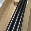 KAMANINA 1 Inch Extra Long Curtain Rod 140 to 195 Inches Black Heavy Duty Curtain Rods for Windows 120 to 170 Inch, Adjustable Drapery Rods with Netted Texture Finials