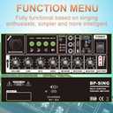 Coolmusic Professional Karaoke Machine with 1 Microphone, Portable Bluetooth Speaker with OTG Supports USB, AUX, Rec, TWS, Part for Adults/Children