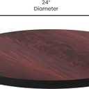 Flash Furniture Glenbrook 24" Round Table Top with Black or Mahogany Reversible Laminate Top