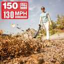 MZK Cordless Leaf Blower, 20V Battery Powered Leaf Blower for Lawn Care, Electric Lightweight Mini Hand Blower(Battery & Charger Included) for Blowing Leaves, Patio Cleaning, Lawn Care and Dust