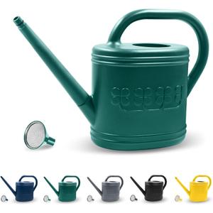 2 Gallon Watering Can, Outdoor Watering Can for Plants, Garden Water Can with Removable Long Spout and Stainless Steel Sprinkler Head, Large Water Can for Greenhouse (Dark Green, 2 Gallon)