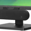 Computer Speakers for Desktop PC Monitor, External Speakers for Laptop, USB-Powered, Plug-n-Play, Wired, Clip-On, Small Computer Soundbar for PC, with Loud Sound, Rich Bass, G-Sensor, USB-C Adapter