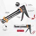 Caulk Gun Kit, Smooth Silicone Caulking Gun and Caulk Remover Tool, Sealant Finishing Tool Grout Scraper for Kitchen Bathroom Window Sink Joint, All in One with Gift Box