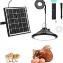 Solar Chicken Coop Light with Timer, 2 Pcs Adjustable Heavy Chicken Poop Scooper and 11 Tooth Coop Rake Set, 10 Pcs 11.8 x 11.8 Inch Natural Laying Hen Nesting Pads for Most Nesting Boxes