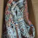 BESTSWEETIE 8x10 Area Rugs Machine Washable No Pile Non Slip Vintage Rugs for Living Room&Bedroom&Dinning Room Bohemian Distressed Carpet Indoor,Brick