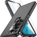 SPIDERCASE Designed for Samsung Galaxy S22 Case, [10 FT Military Grade Drop Protection], 2 Pack [Tempered Glass Screen Protector+Camera Lens Protector] Heavy Duty Shockproof Case, Black