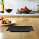 Kichvoe 3pcs Sushi Plates: Japanese Style Rectangle Sashimi Serving Tray Melamine Dinner Dish Dessert Plate Food Dish for Appetizers Snacks Cake Meat Black Sushi Making Kit