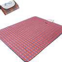 Wind Tour Waterproof Picnic Blanket with Carry Strap - Foldable Sandproof Outdoor Mat for Camping, Beach, Park - 59" x 71",Red (Single Mat)