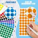 Epakh 9600 Pieces 1/2 Inch Round Color Circle Dot Sticker Labels 10 Assorted Colors Coding Adhesive Round Sticker for Marking, Organizing
