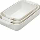 Casserole Dishes for Oven, Ceramic Baking Dishes Set of 3, Baking Pan Casserole Dish Set, Rectangular Lasagna Pan Deep with Handles for Baking