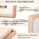 LAUBO2 Wooden 5x7 Small Picture Frame Matted to 4x6, Natural Beech Wood Photo Frame White, Pine Wood Back Panel