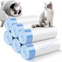 120 Pack Cat Litter Bags Compatible with Litter Robot 4/5/3, Self Cleaning Automatic Litters Box Liners, 25.2 x 15.7 inch (10-12 Gallons)