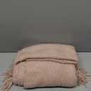 BOURINA Pink Throw Blanket 50x60 Inches Throw Textured Solid Soft Sofa Throw Couch Cover Knitted Decorative Blanket