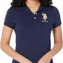 U.S. POLO ASSN. USPA Metallic Print Polo (Navy), Size Small