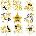 144PCS Happy New Year Cupcake Toppers Toothpicks  2026 New Year's Eve Cake Picks Party Supplies Decorations